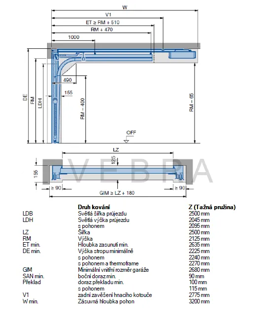 Garážová sekční vrata Hörmann RenoMatic - Zlatý dub