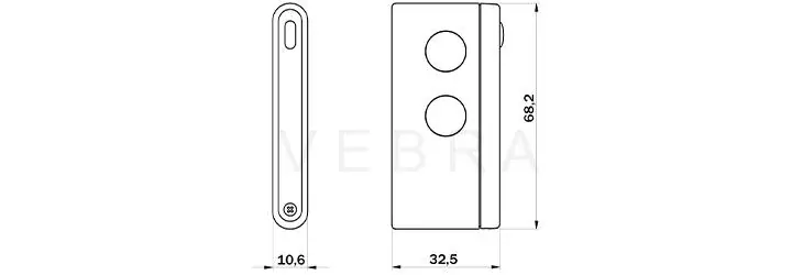 Dálkový ovladač s duálním kódem ROGER 433Mhz