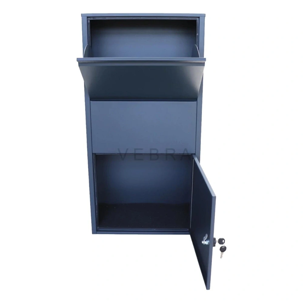 Box na balíky s přepadovou lištou na ochranu balíků,