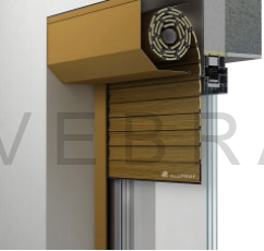 Venkovní hliníková roleta s motorem 1300 x 1015 mm - Hnědá