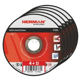 Řezný kotouč HERMAN 125 mm - 4+1 Zdarma na ocel